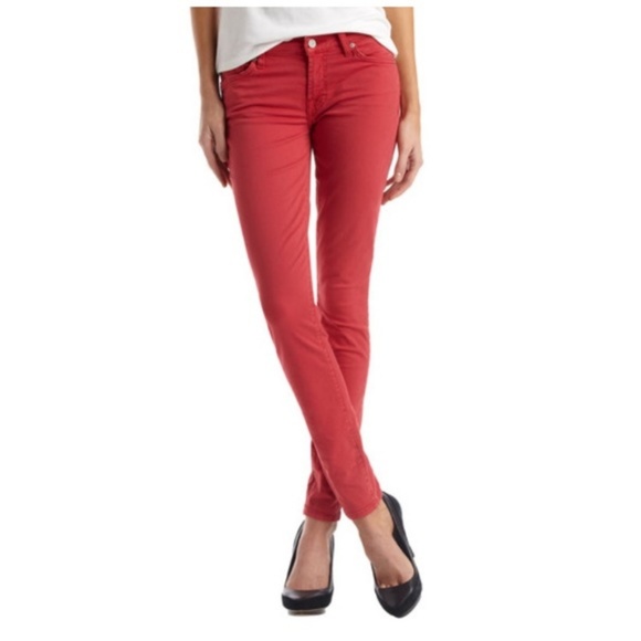 7 For All Mankind Red Gwenevere Skinny Jeans - Picture 6 of 6